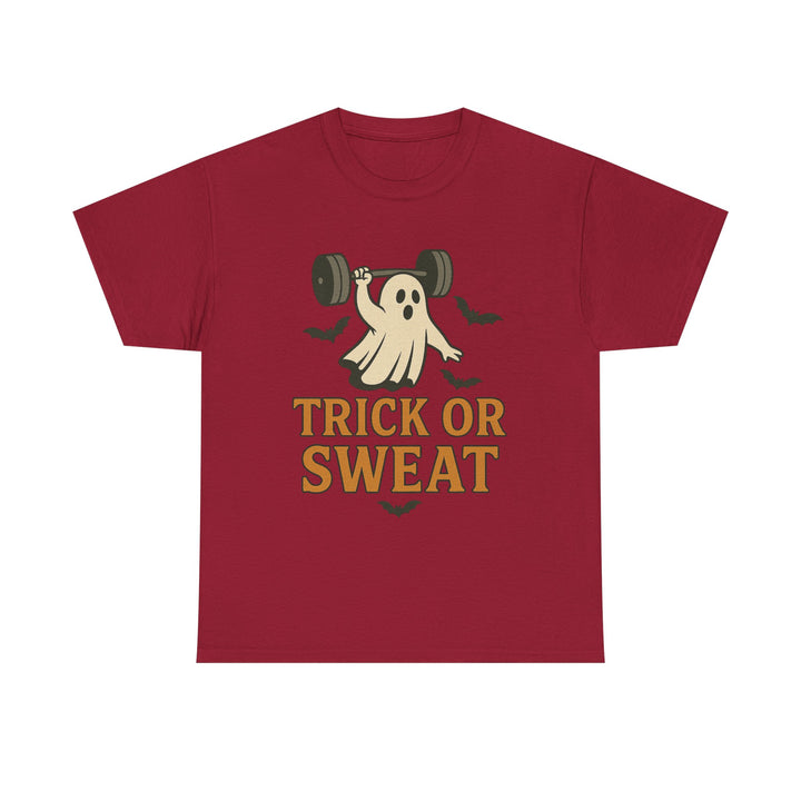 Trick or Sweat. Halloween Unisex Heavy Cotton Tee