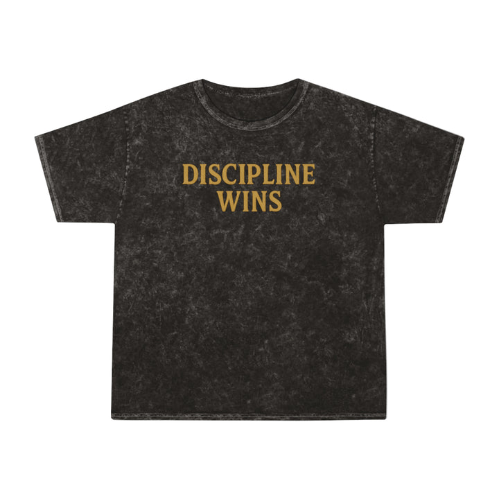 Discipline Wins. Unisex Vintage Mineral Wash Tee