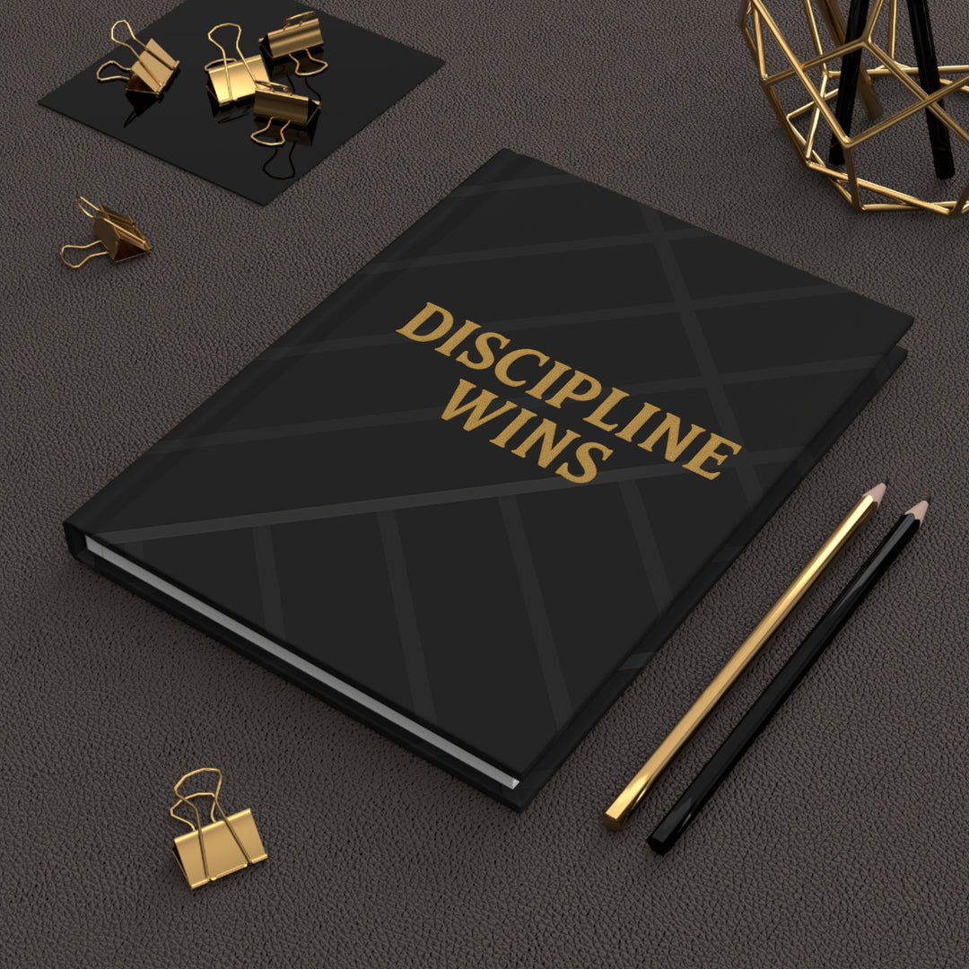 Discipline Wins Hardcover Journal. Matte