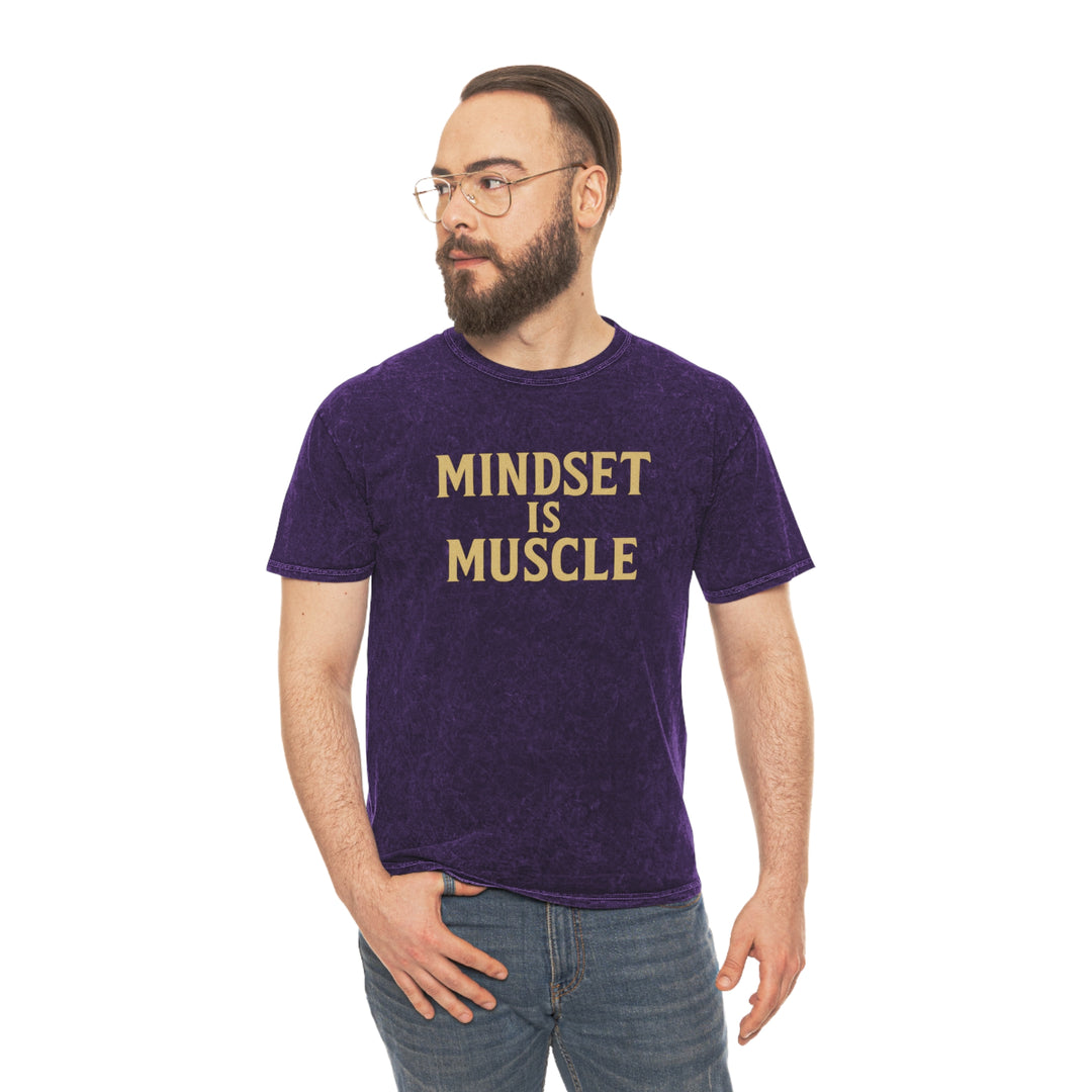 Mindset is Muscle. Unisex Vintage Mineral Wash Tee
