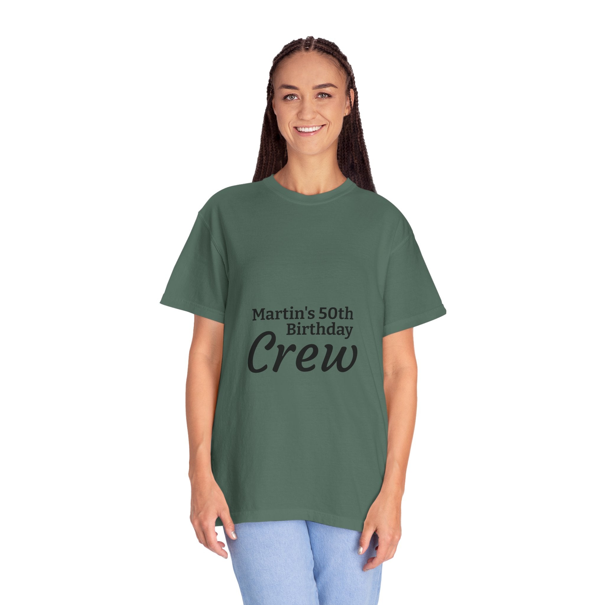 Custom Name & Age Birthday Crew T-Shirt – Personalized Group Shirt