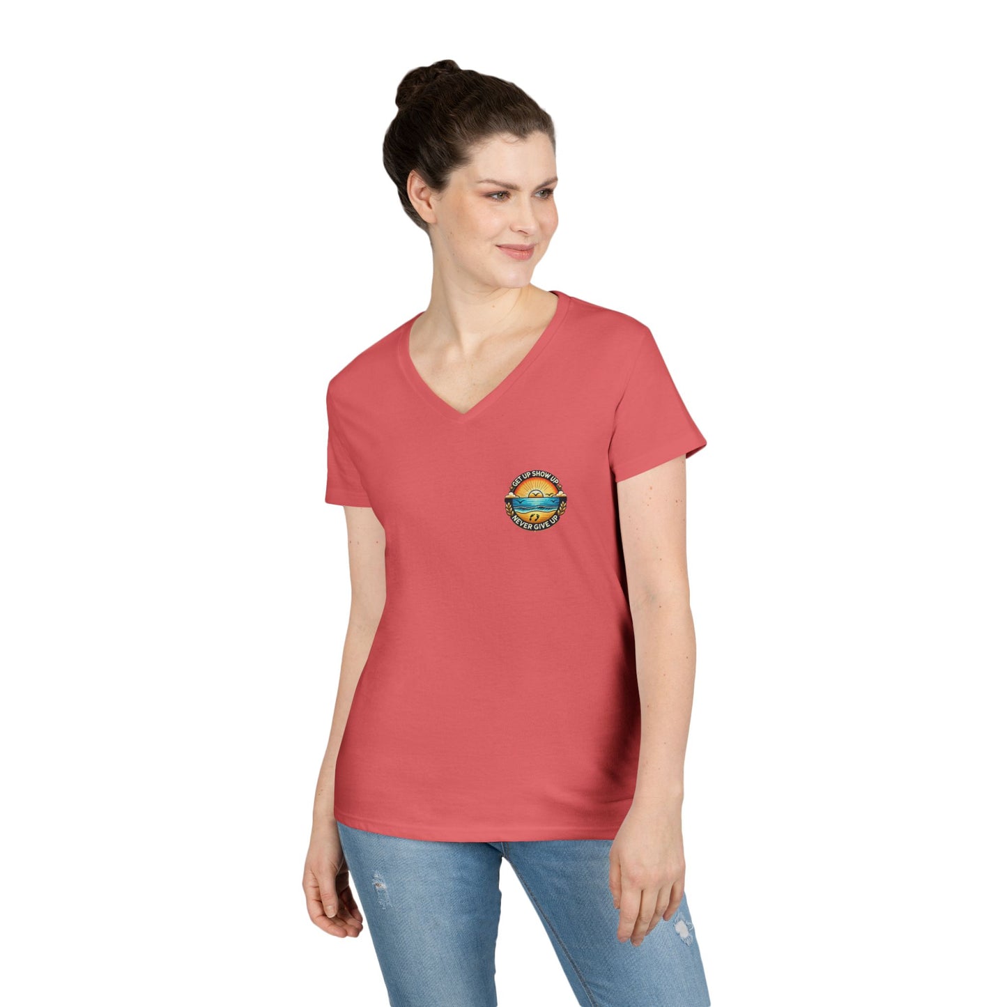 Women's V Neck-Strength in Motion