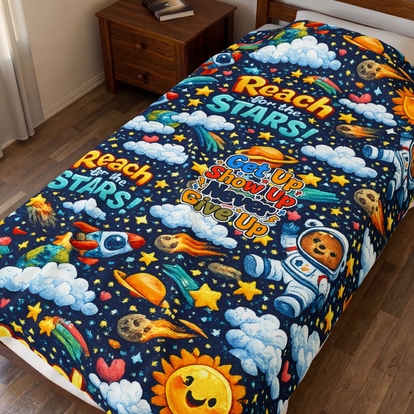 Kids Plush Velveteen Blanket – Ultra Soft Cozy Throw Blanket for Boys & Girls | Warm Lightweight Blanket for Bed, Nap Time & Gifts