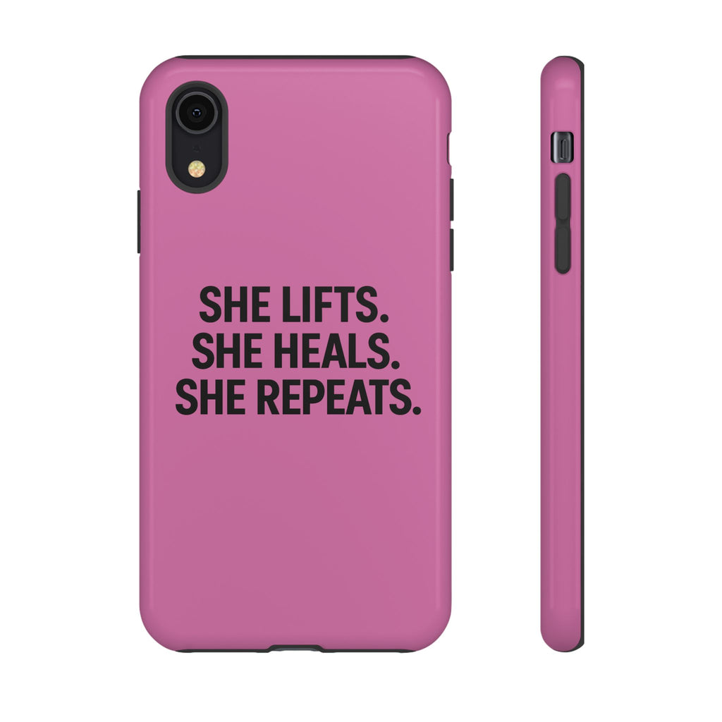 She lifts. She heals. She repeats. Tough Phone Cases