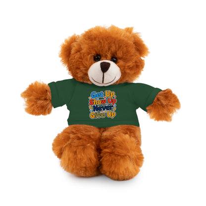 Stuffed Animals with Tee " Get Up Show Up Never Give Up"