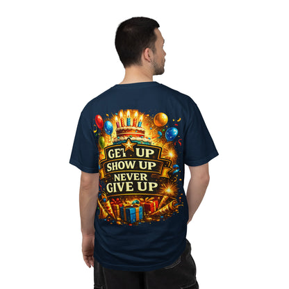 Custom Name & Age Birthday Crew T-Shirt – Personalized Group Shirt