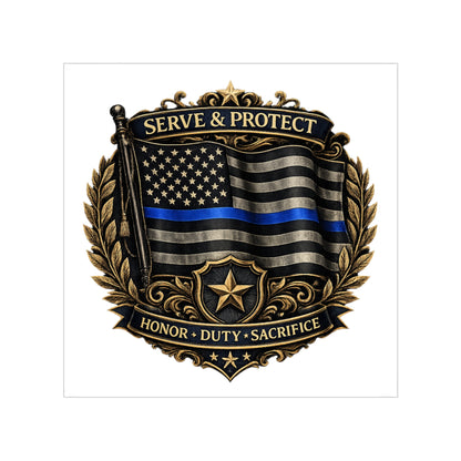 Blue Line Legacy Waterproof Sticker