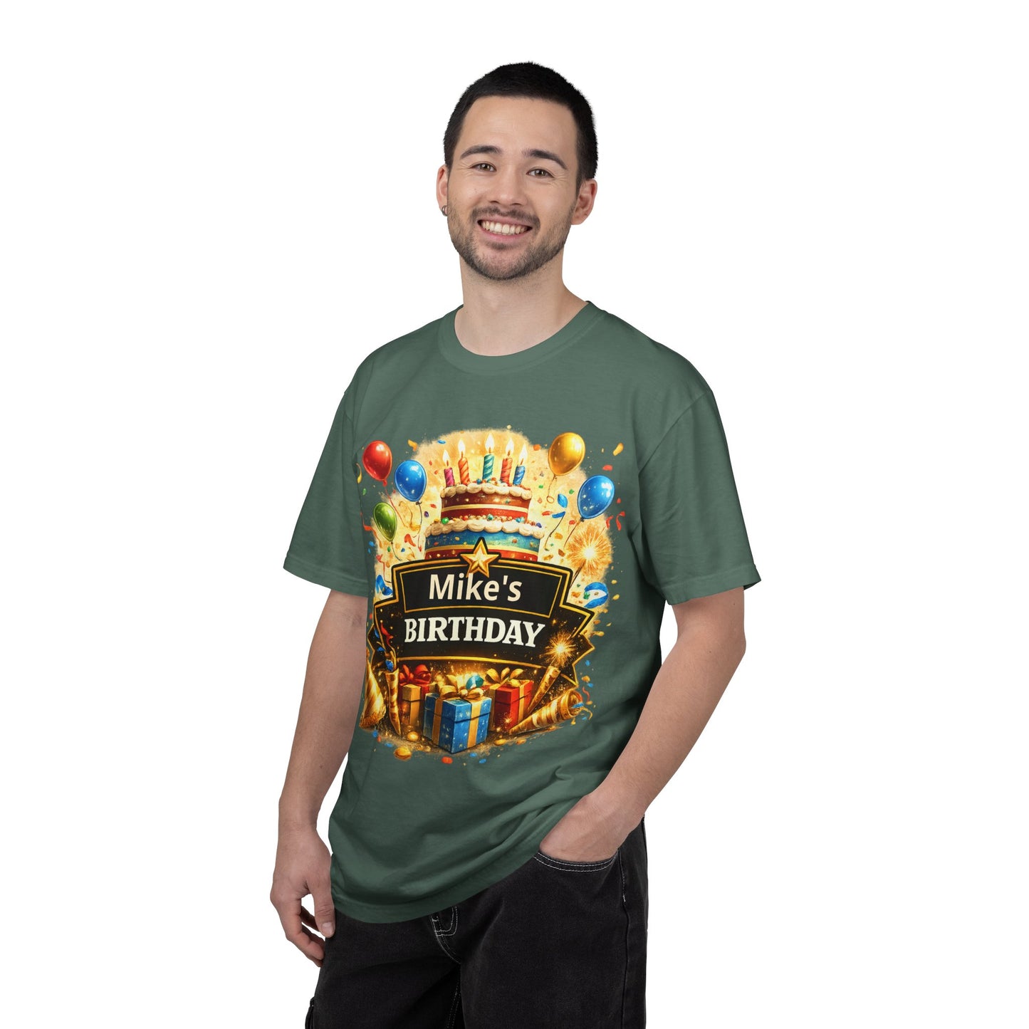 Custom Name Birthday T-Shirt – Get Up Show Up Never Give Up
