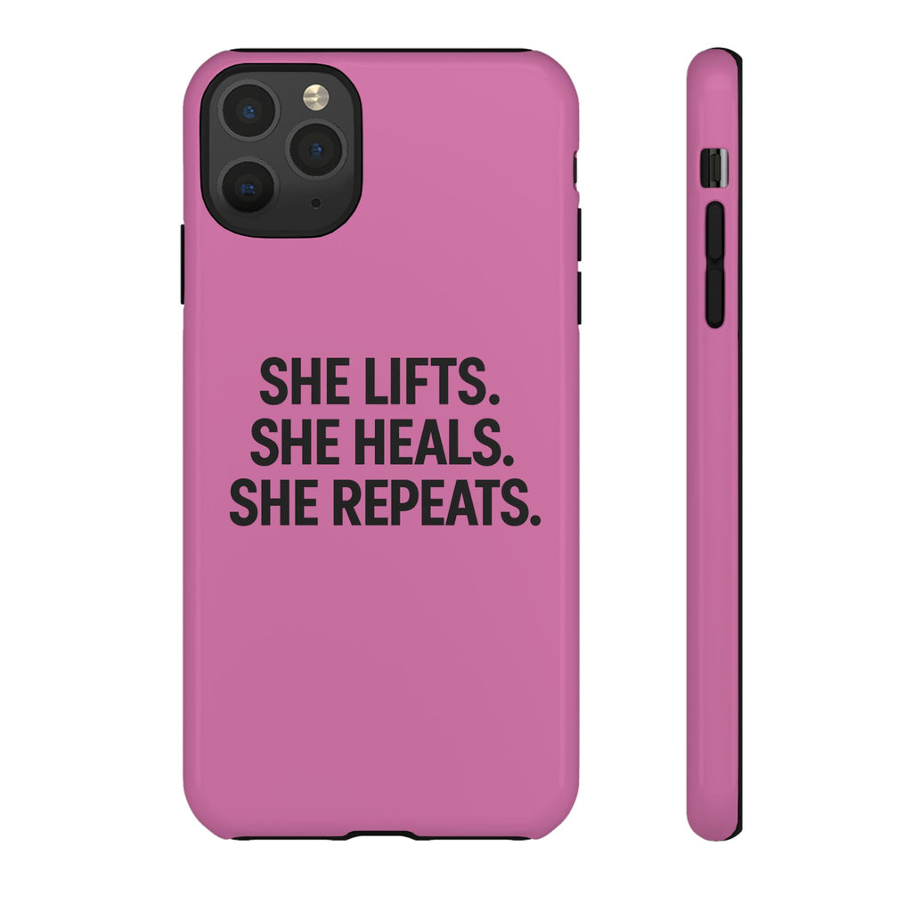 She lifts. She heals. She repeats. Tough Phone Cases
