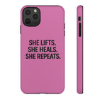 She lifts. She heals. She repeats. Tough Phone Cases