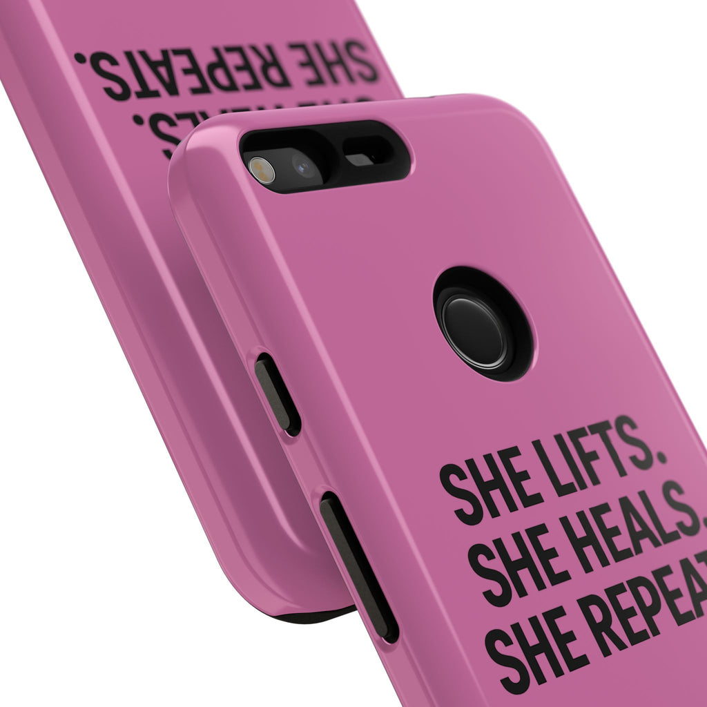 She lifts. She heals. She repeats. Tough Phone Cases