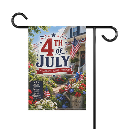 4th of July Outdoor Banner – Patriotic Garden Flag for Home, Porch & Lawn Decorations