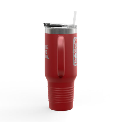 Discipline Outlifts Motivation Insulated Travel Mug, 40oz