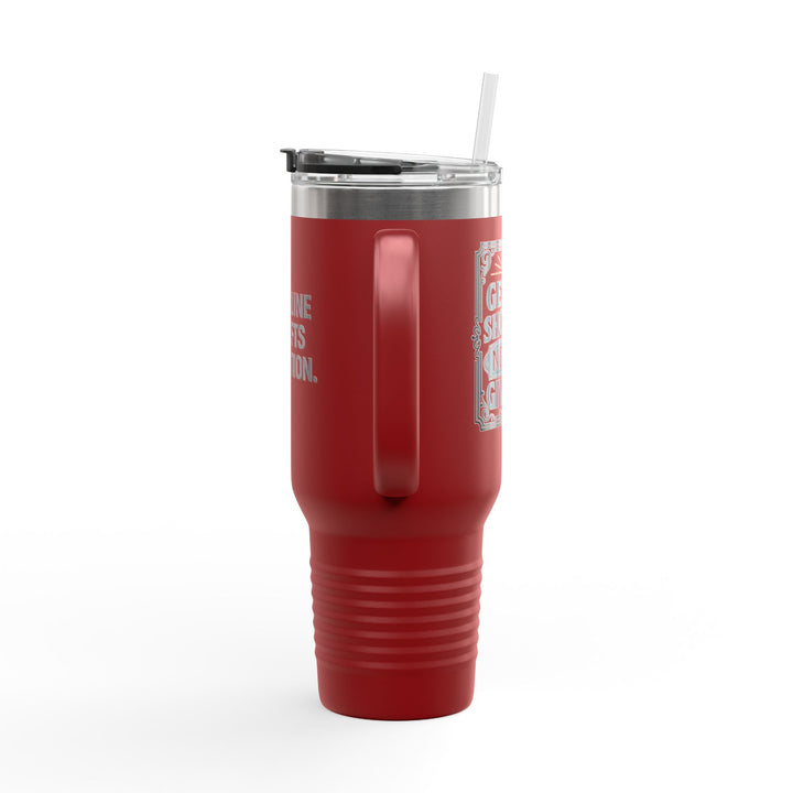 Discipline Outlifts Motivation Insulated Travel Mug, 40oz