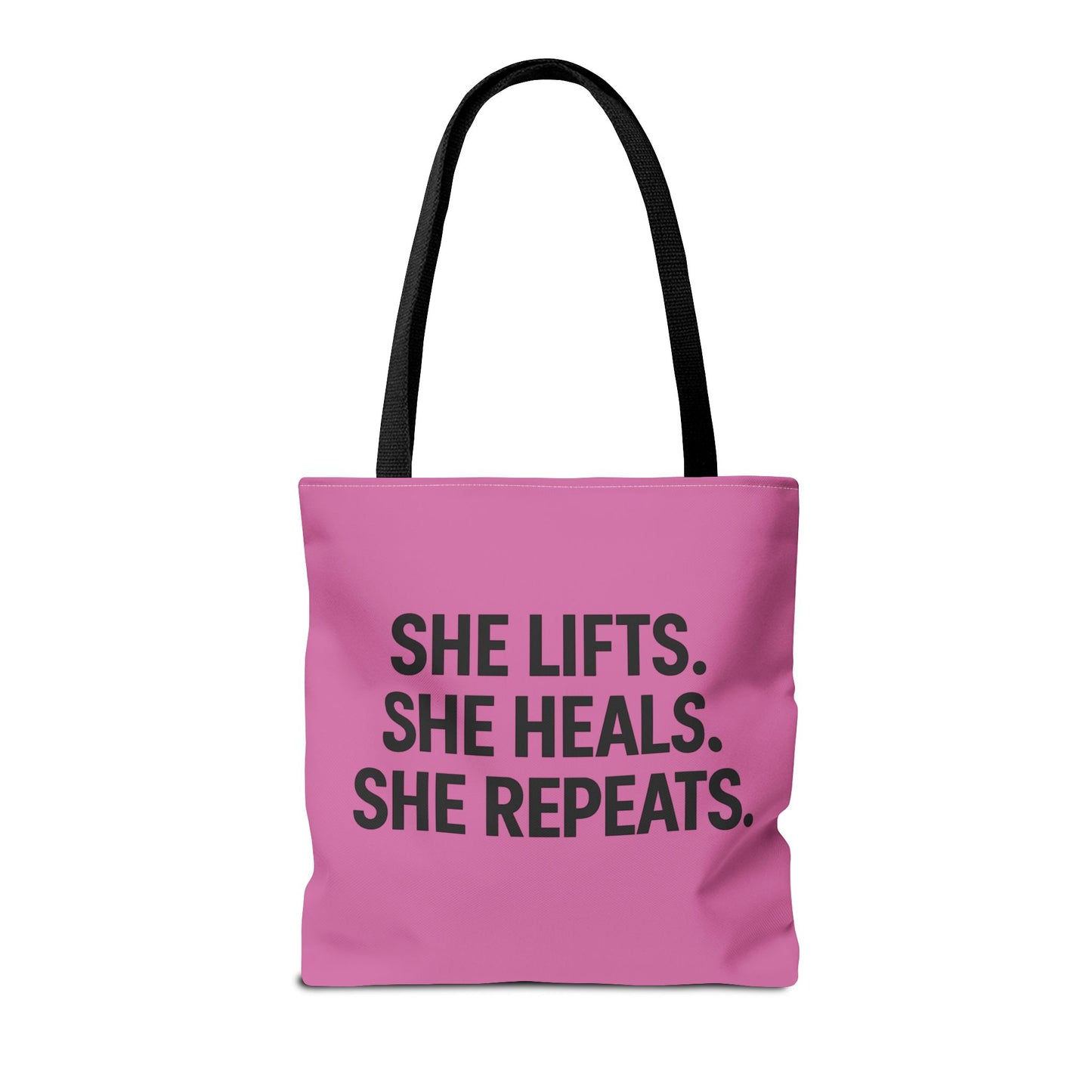 She Lifts. She Heals. She Repeats. Tote Bag