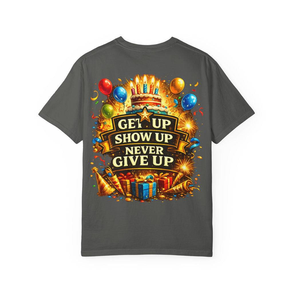 Custom Name & Age Birthday Crew T-Shirt – Personalized Group Shirt