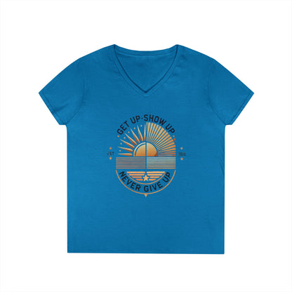 Women's V Neck-Strength in Motion