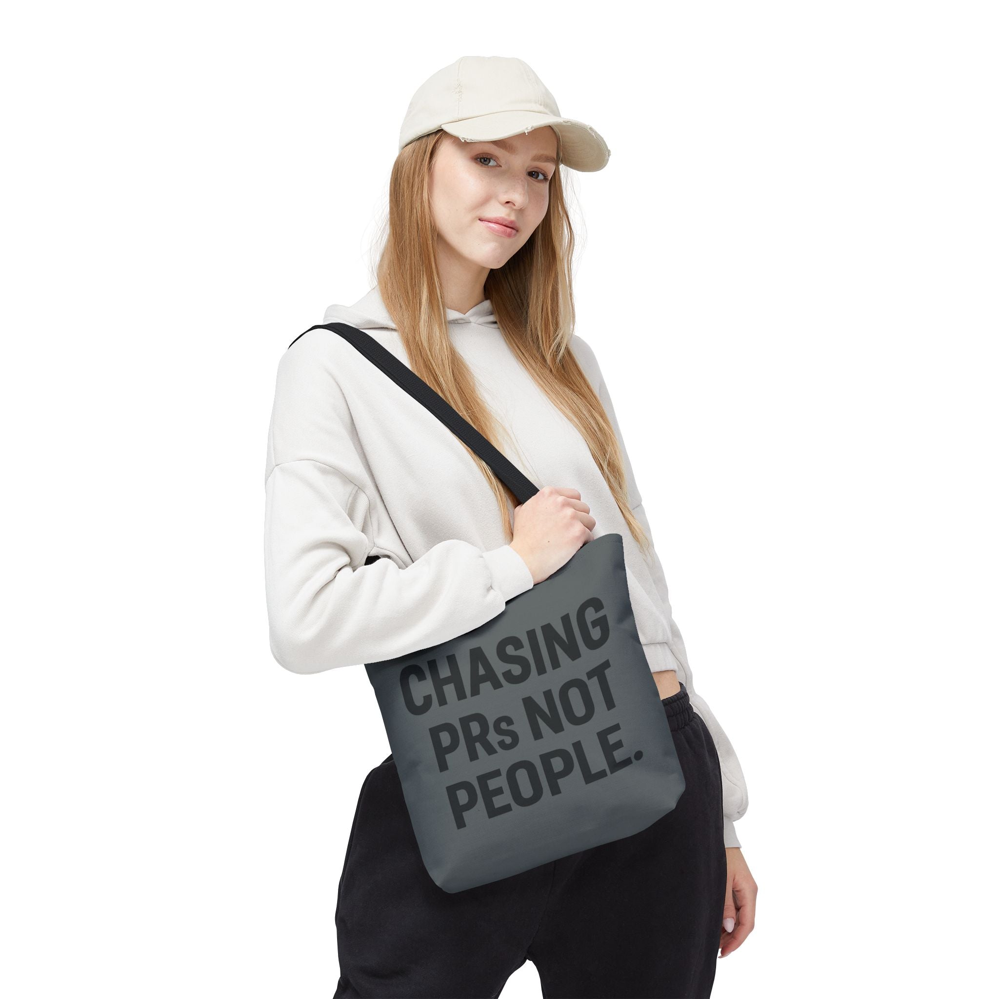 Chasing PRs Not People Tote Bag