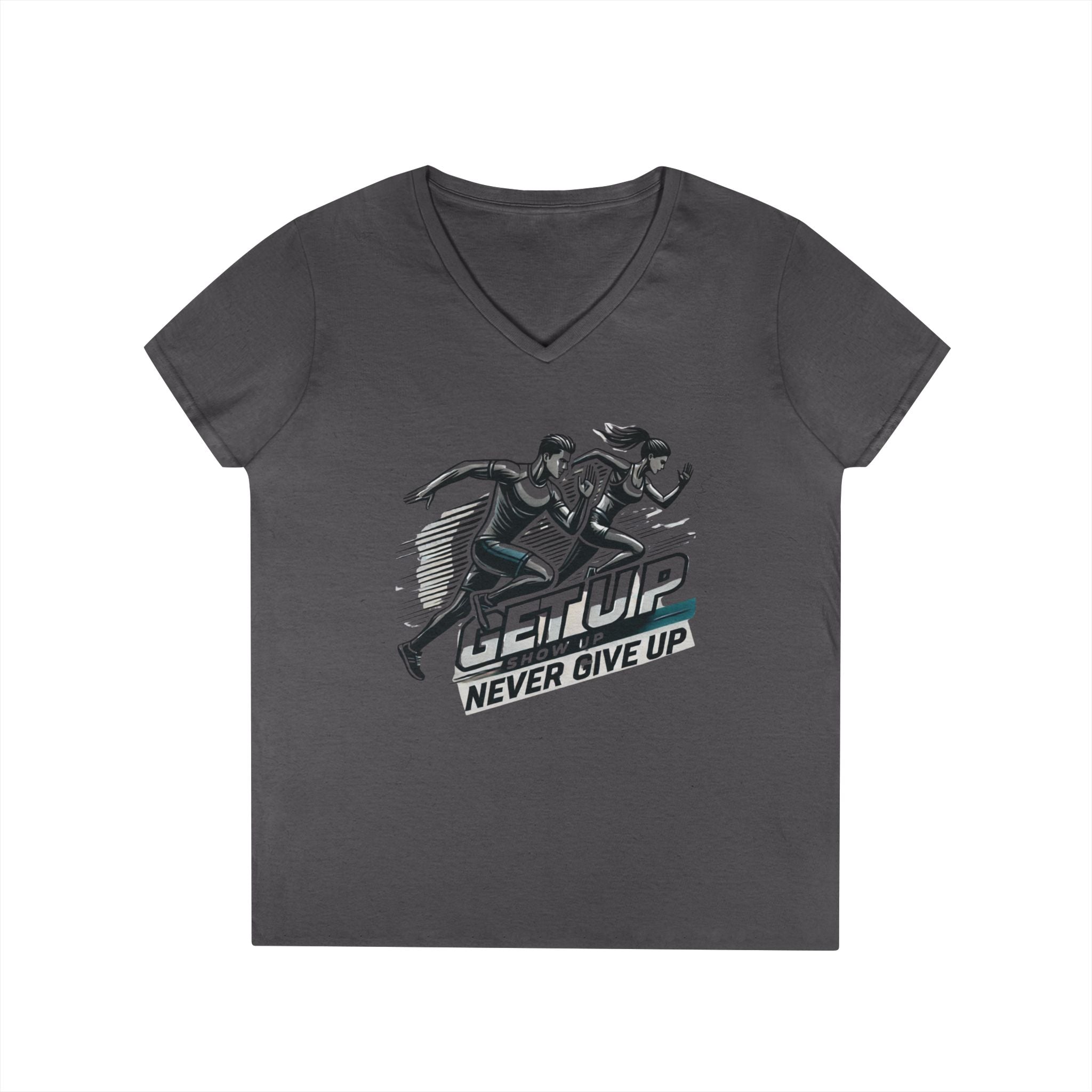 Run Through It Women's V Neck-Strength in Motion