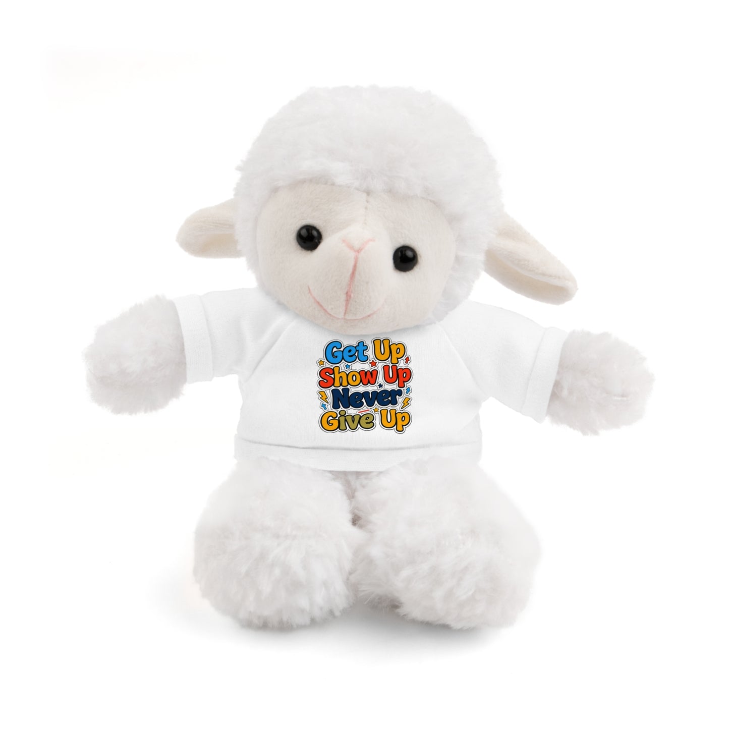 Stuffed Animals with Tee " Get Up Show Up Never Give Up"