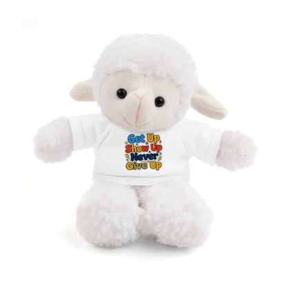 Stuffed Animals with Tee " Get Up Show Up Never Give Up"
