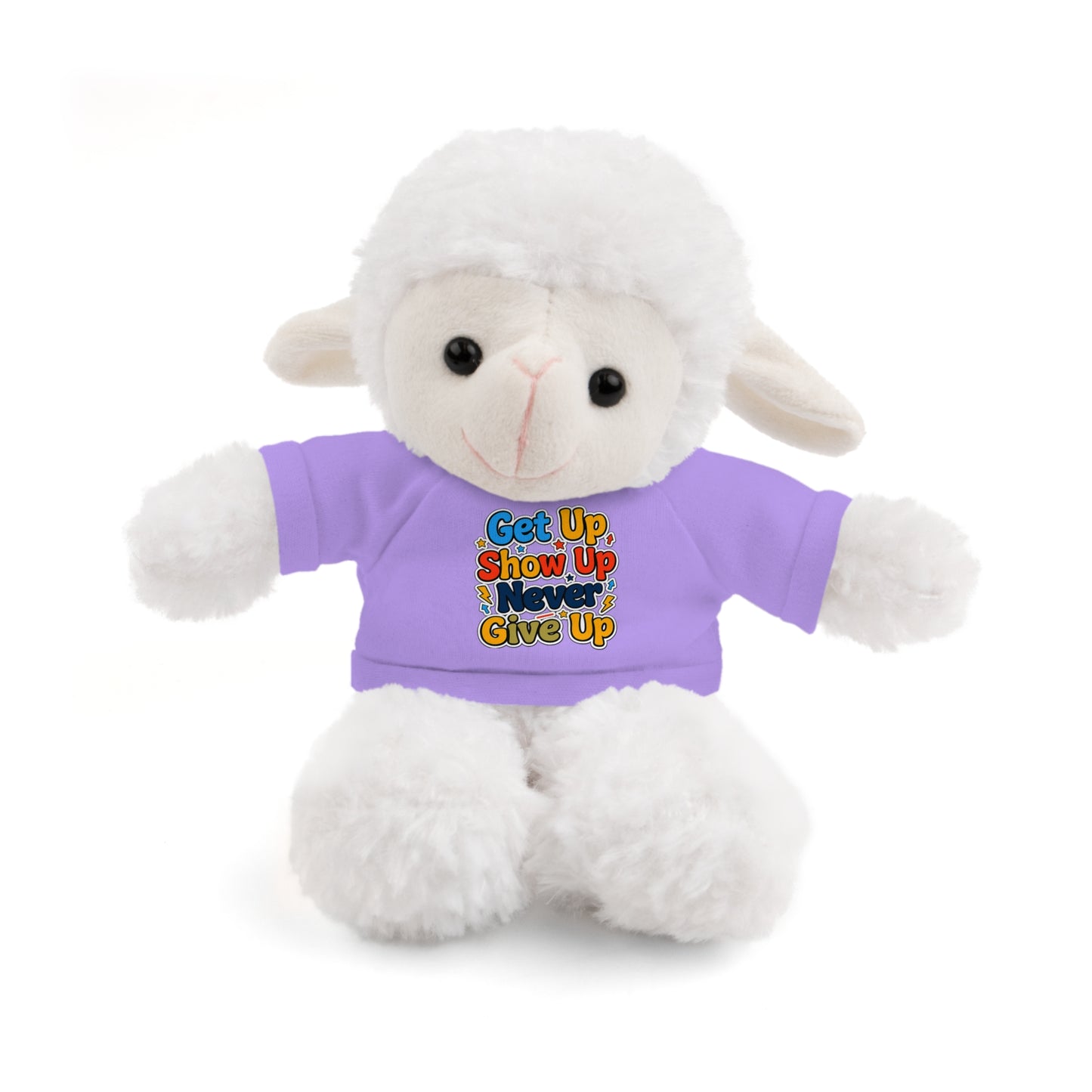 Stuffed Animals with Tee " Get Up Show Up Never Give Up"
