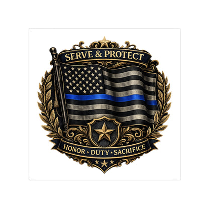 Blue Line Legacy Waterproof Sticker