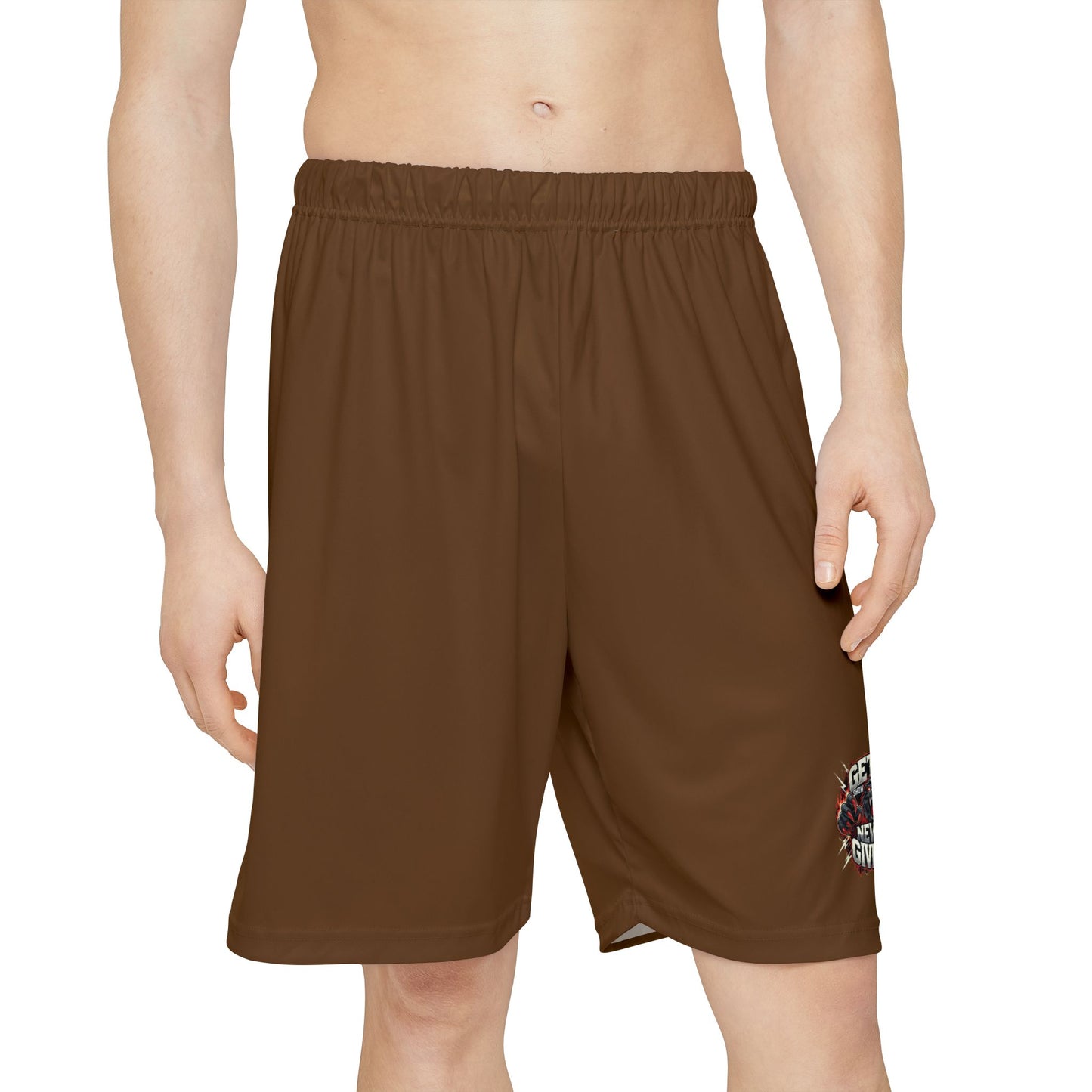 Relentless Performance Men’s Sports Shorts (Brown)