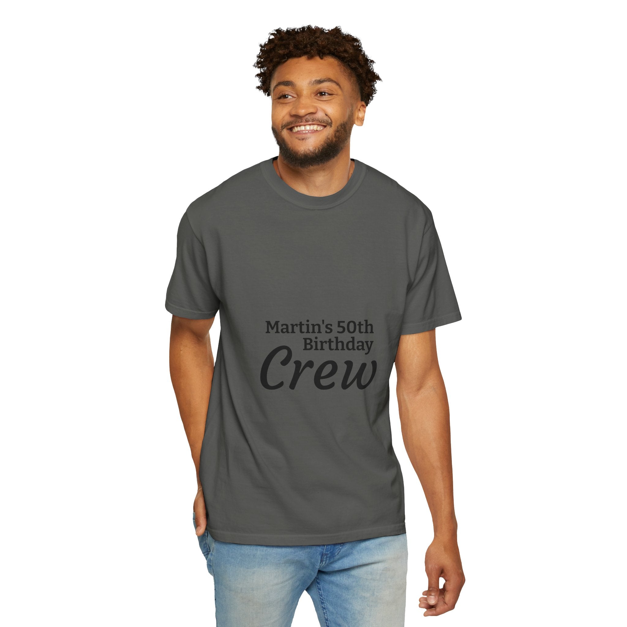 Custom Name & Age Birthday Crew T-Shirt – Personalized Group Shirt