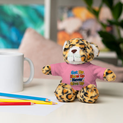 Stuffed Animals with Tee " Get Up Show Up Never Give Up"