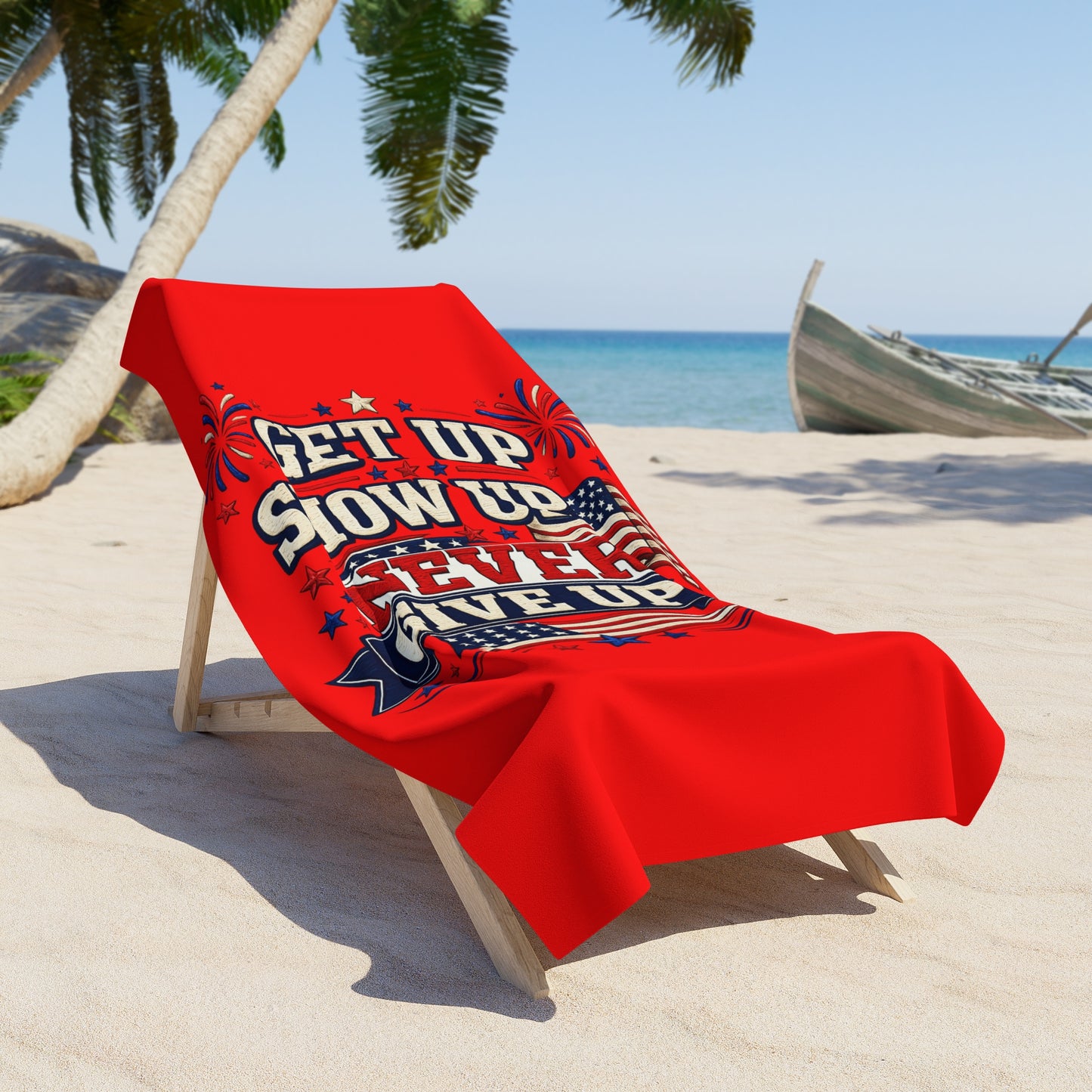 4th of July Beach Towel – Patriotic Oversized Pool & Beach Towel for Summer, Travel & Independence Day Fun