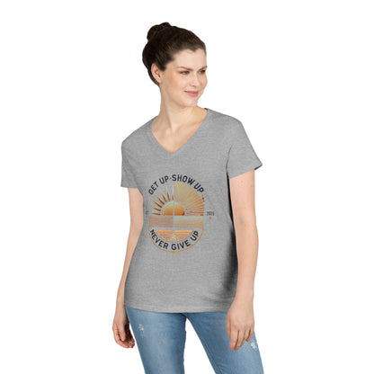 Women's V Neck-Strength in Motion