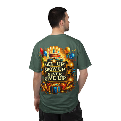 Custom Name & Age Birthday Crew T-Shirt – Personalized Group Shirt