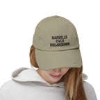 Barbells Over Breakdown: Unisex Distressed Cap