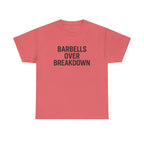 Barbells Over Breakdown. Unisex Heavy Cotton Tee