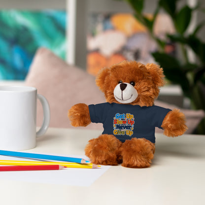 Stuffed Animals with Tee " Get Up Show Up Never Give Up"