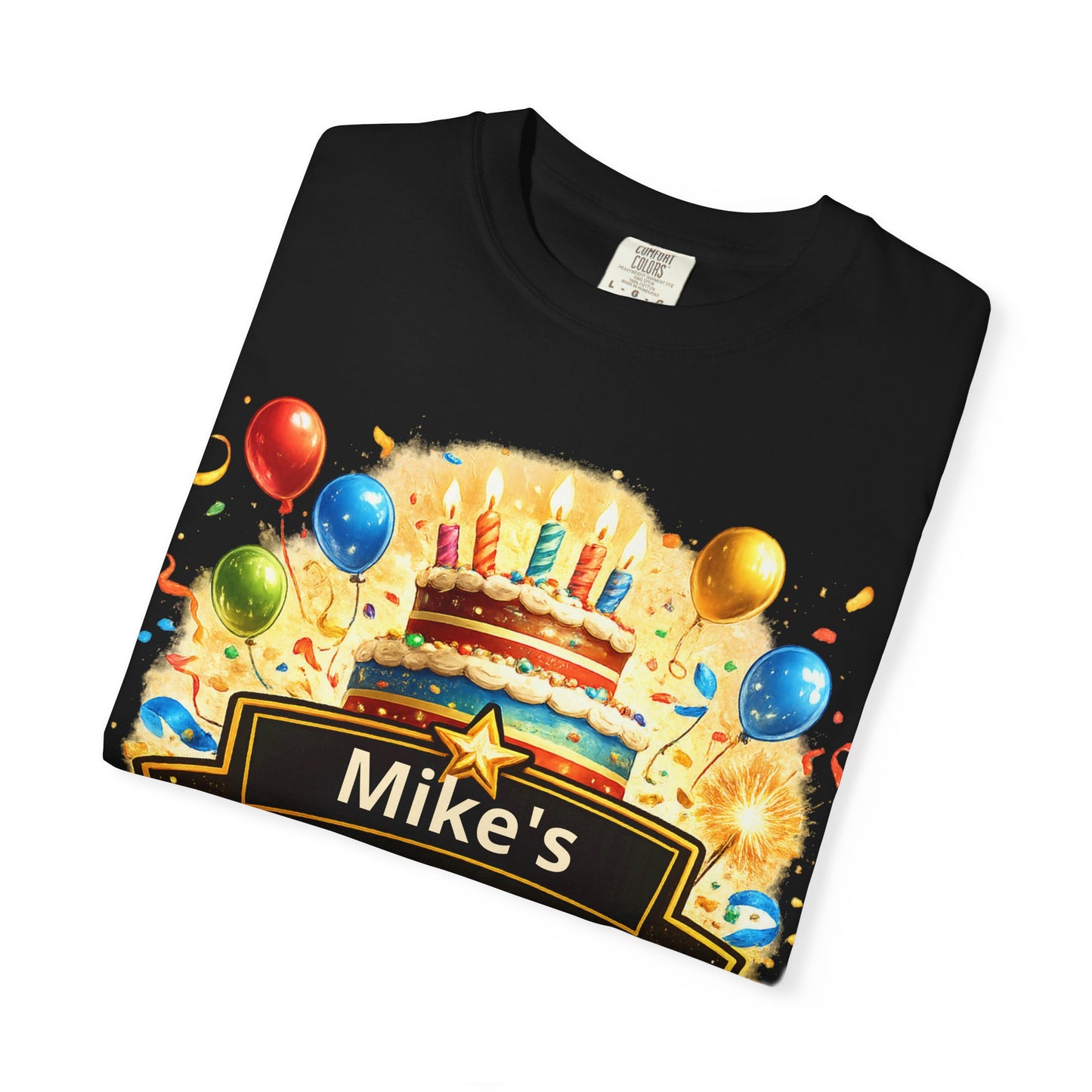 Custom Name Birthday T-Shirt – Get Up Show Up Never Give Up