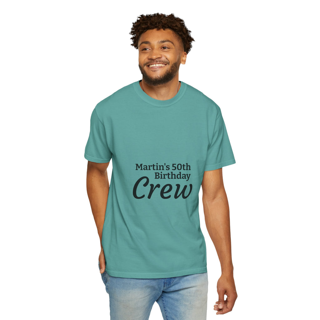 Custom Name & Age Birthday Crew T-Shirt – Personalized Group Shirt