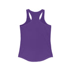 Weights first emotions later Women's Racerback Tank