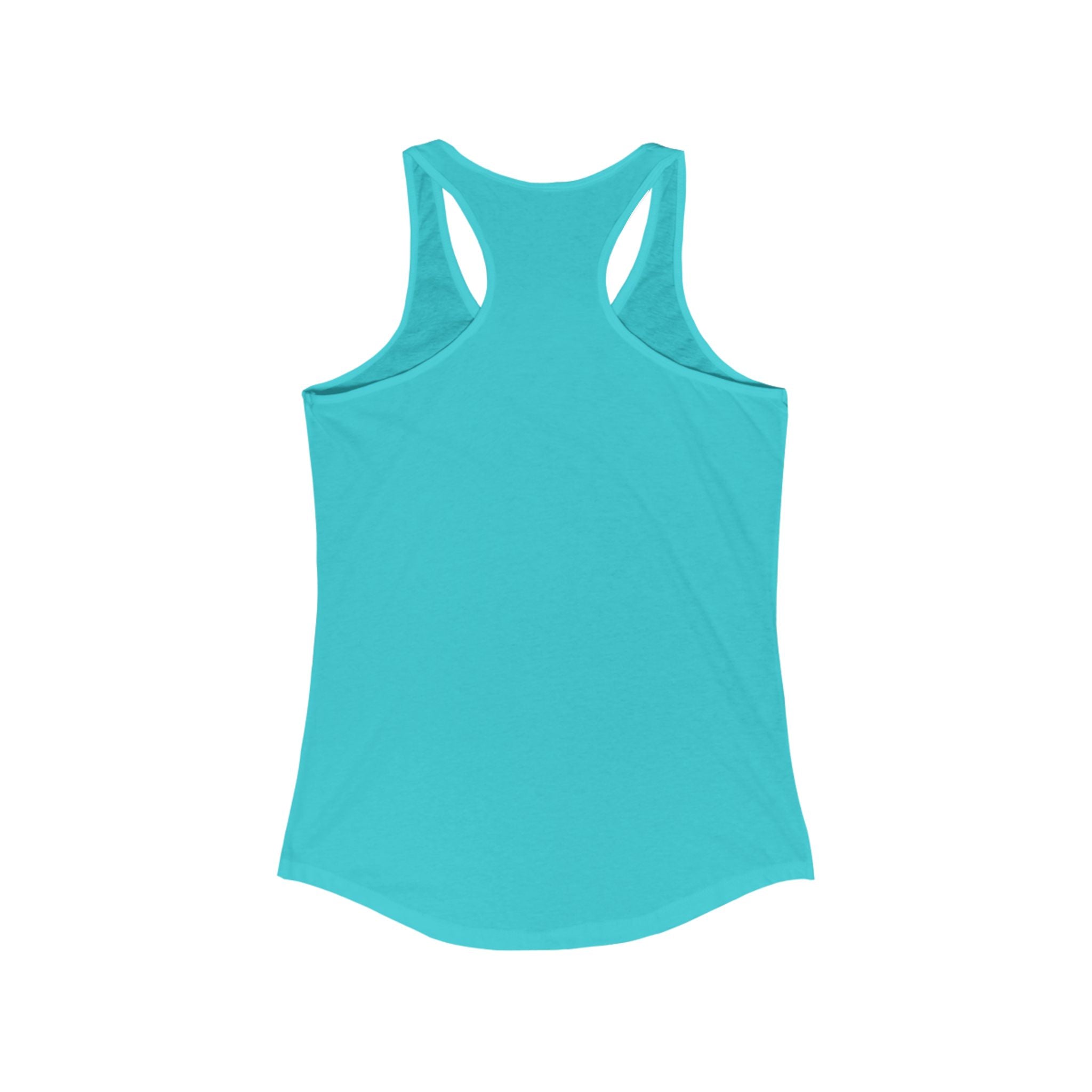 Weights first emotions later Women's Racerback Tank