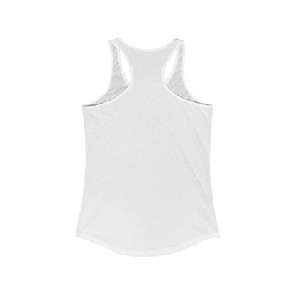 Weights first emotions later Women's Racerback Tank