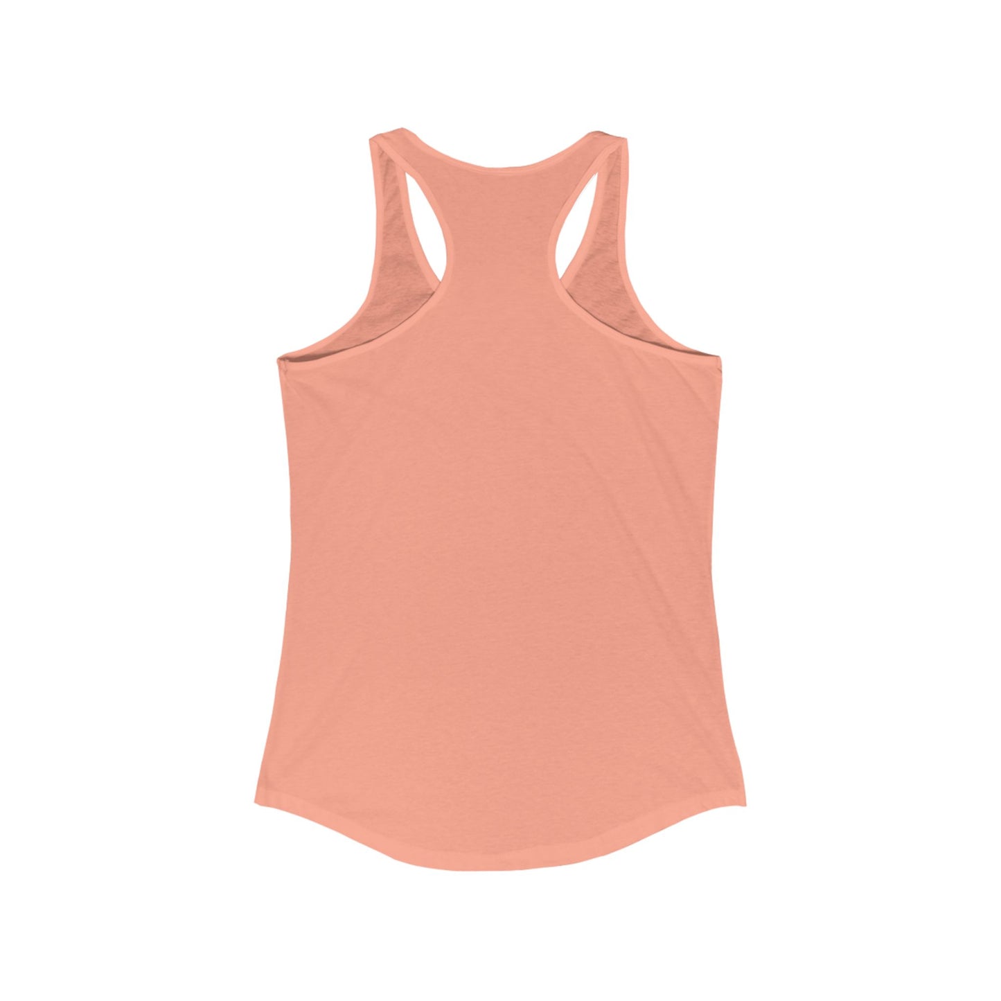 Weights first emotions later Women's Racerback Tank