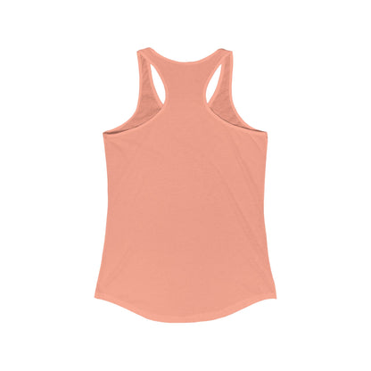 Weights first emotions later Women's Racerback Tank