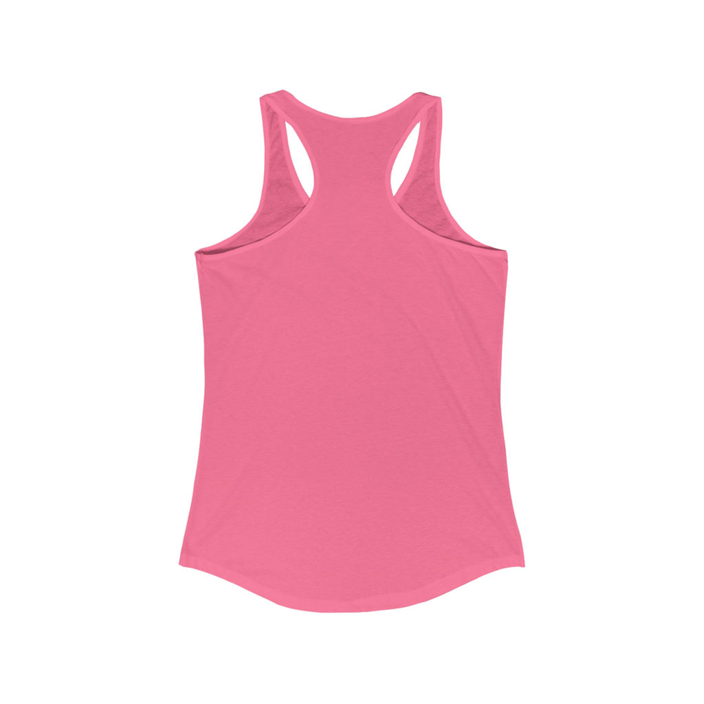 Weights first emotions later Women's Racerback Tank