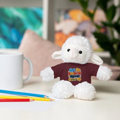 Stuffed Animals with Tee " Get Up Show Up Never Give Up"