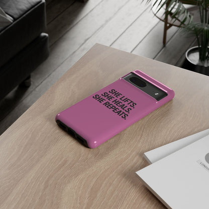 She lifts. She heals. She repeats. Tough Phone Cases