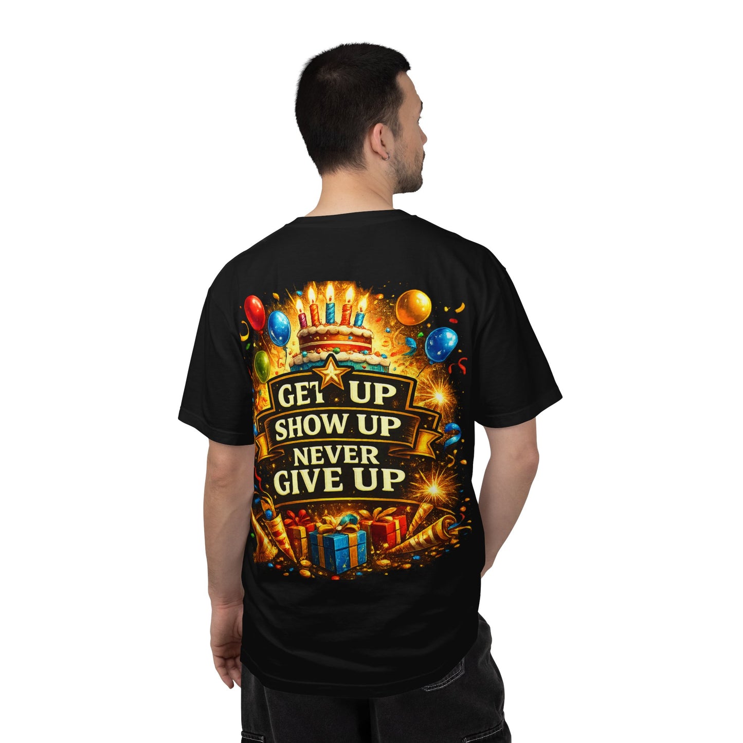 Custom Name & Age Birthday Crew T-Shirt – Personalized Group Shirt