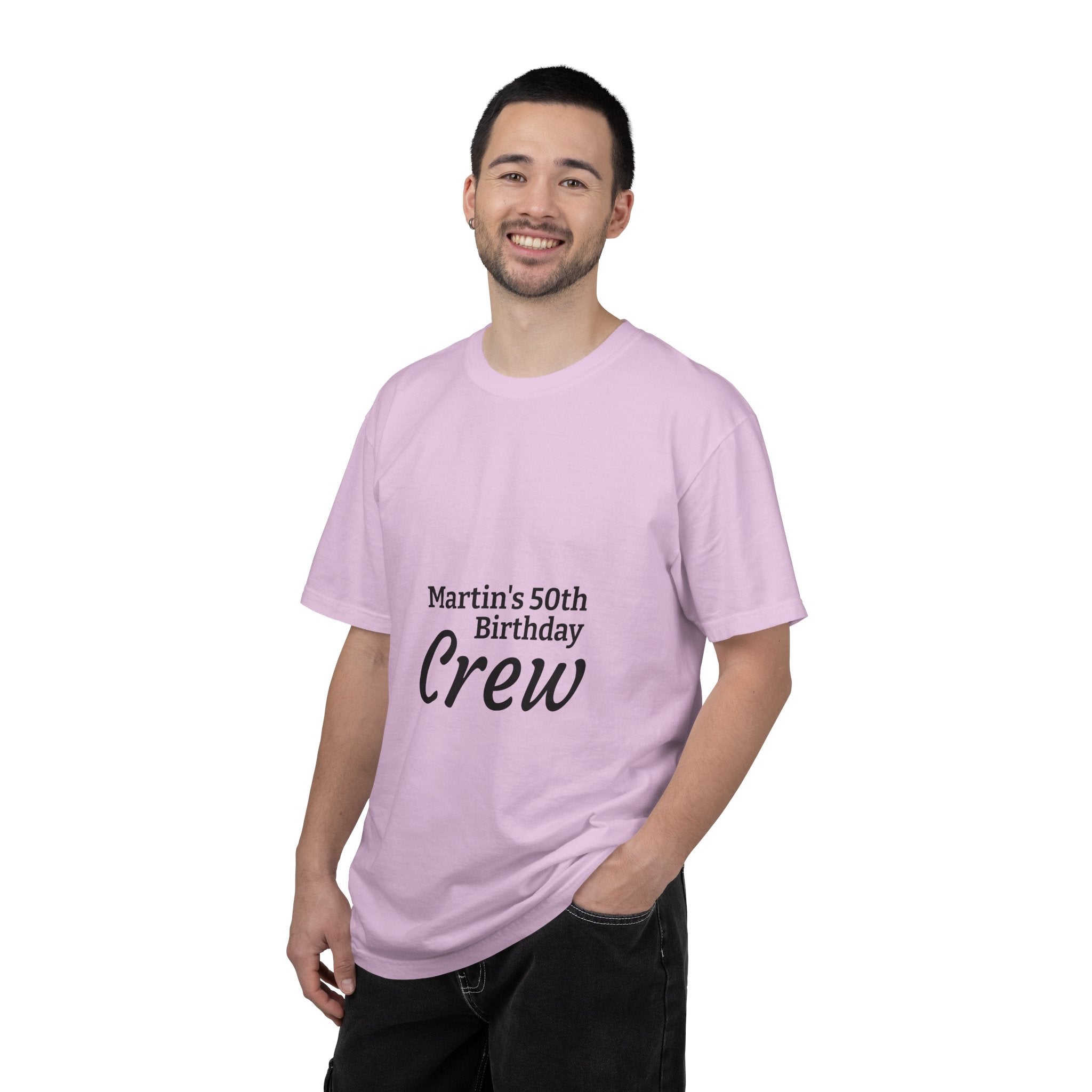 Custom Name & Age Birthday Crew T-Shirt – Personalized Group Shirt