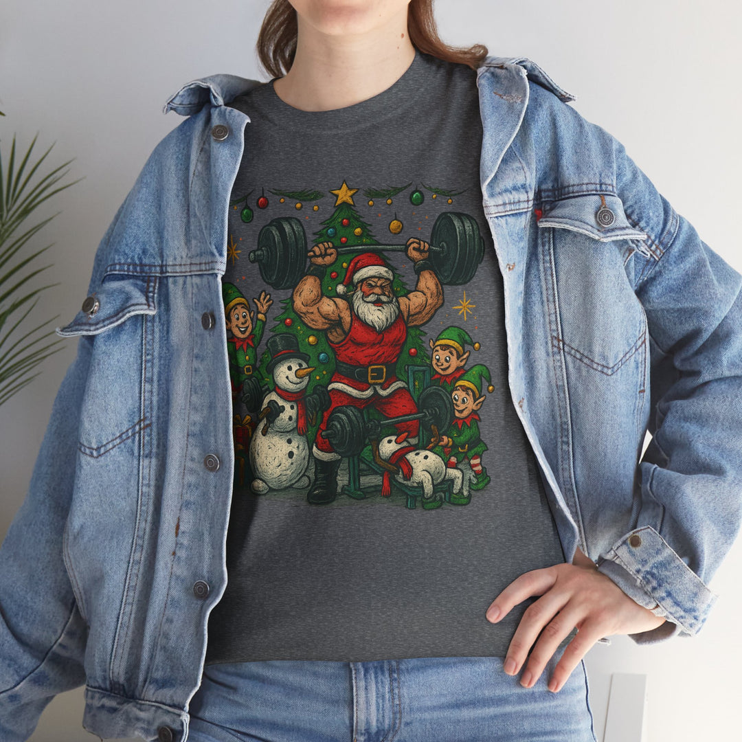 Christmas/Holiday Workout Unisex Heavy Cotton Tee