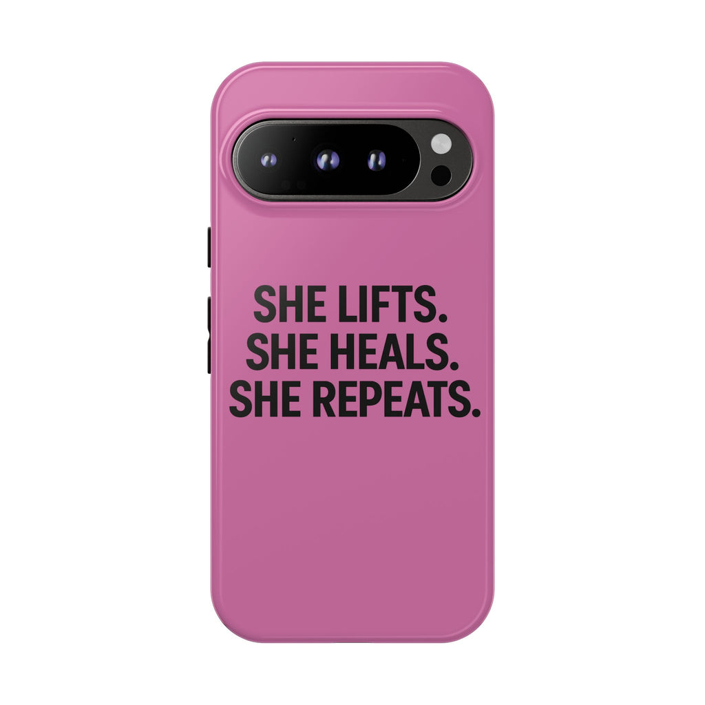 She lifts. She heals. She repeats. Tough Phone Cases